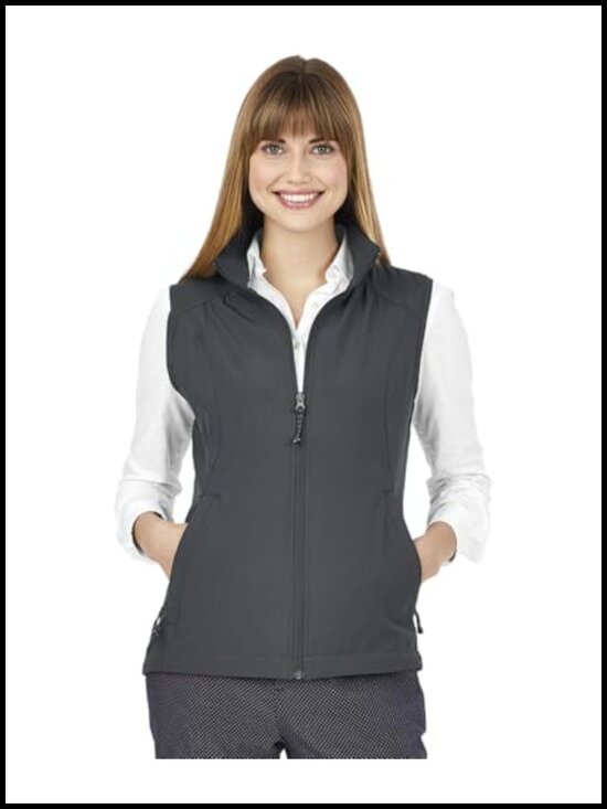 Jackets & Blazers - Packable Full Zip 4-Way Stretch Active Vest Casual Travel